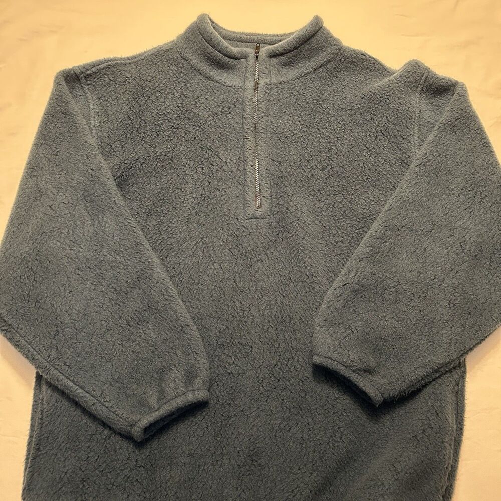 True Grit | Blue Quarter Zip Thick Fleece Pullover with Pockets | Men’s 2XL